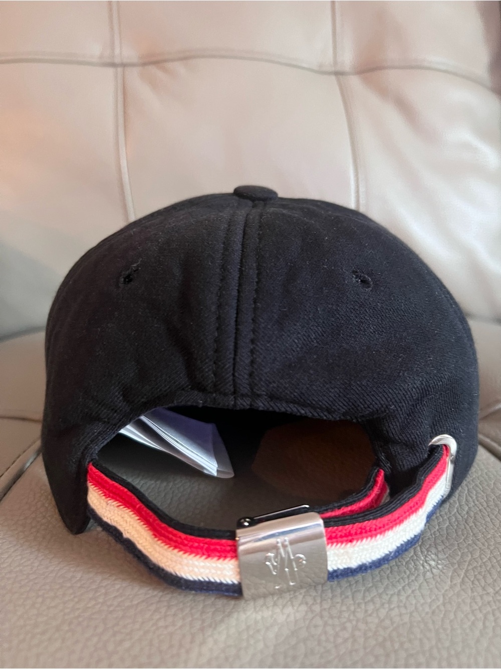 Moncler Baseball Berretto Cap Men's Hat Adjustable Black - Picture 5 of 17